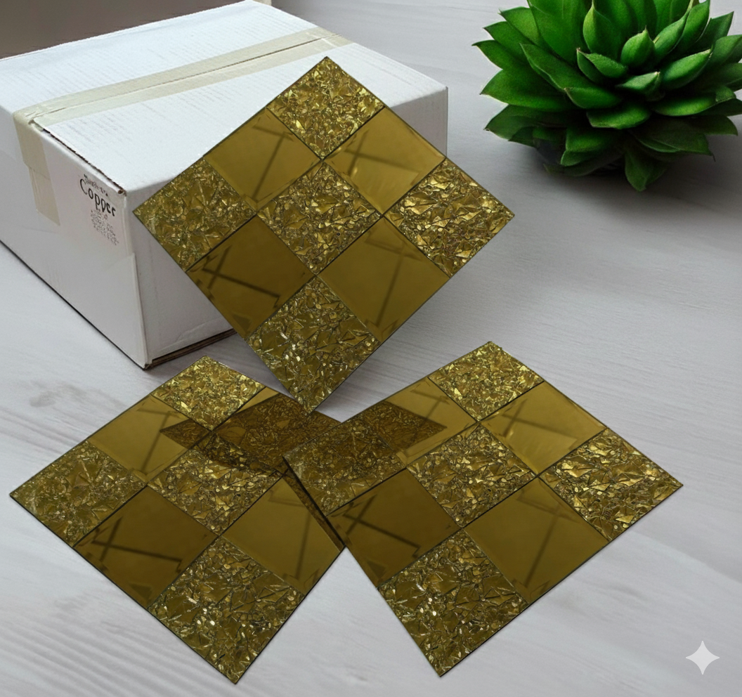 Glass Mosaic Tiles Square Pattern (Pack of 22)