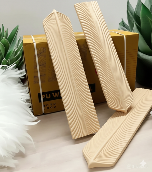 PU Feather Panel (Cream) Pack Of 5