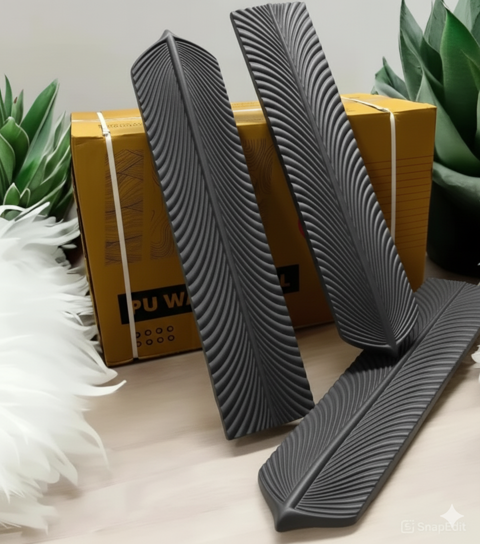 PU Feather Panel (Light Black) Pack Of 5