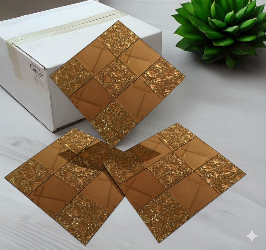 Glass Mosaic Tiles Square Pattern (Pack of 22)