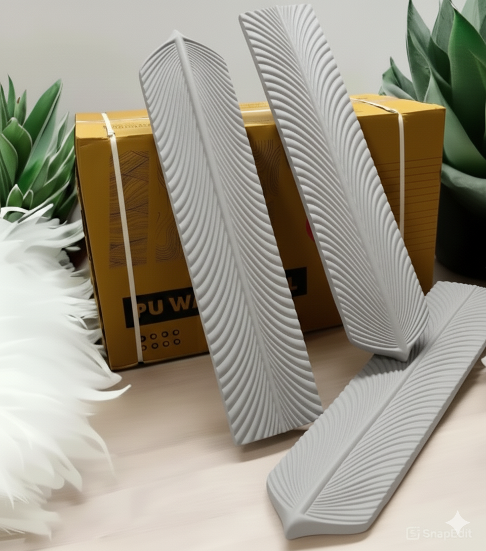 PU Feather Panel (Grey) Pack Of 5