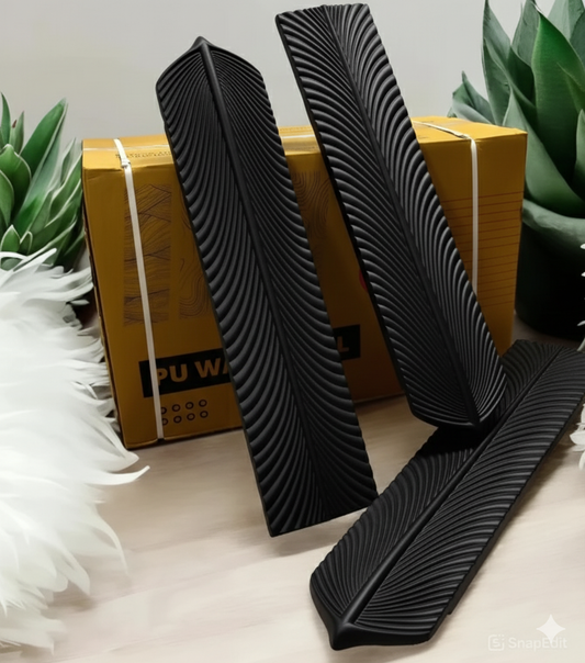 PU Feather Panel (Black) Pack Of 5