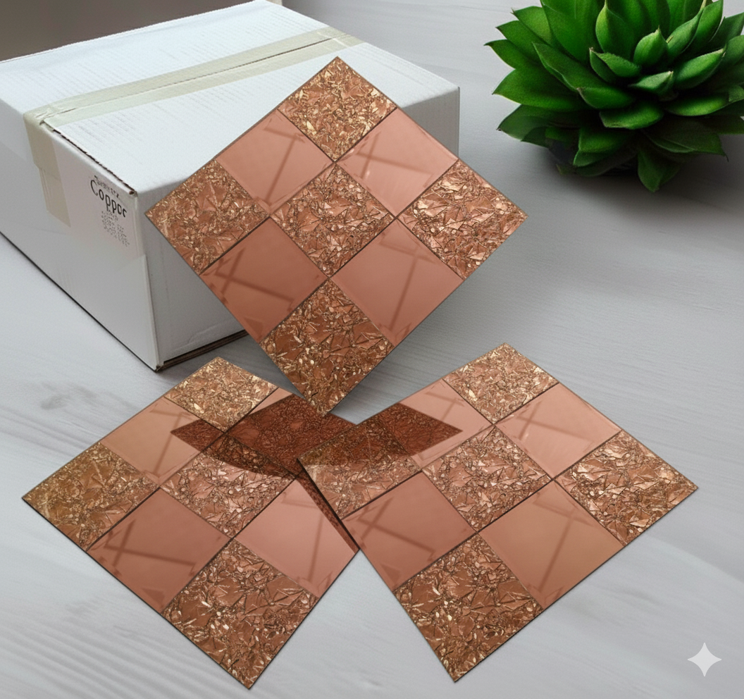 Glass Mosaic Tiles Square Pattern (Pack of 22)