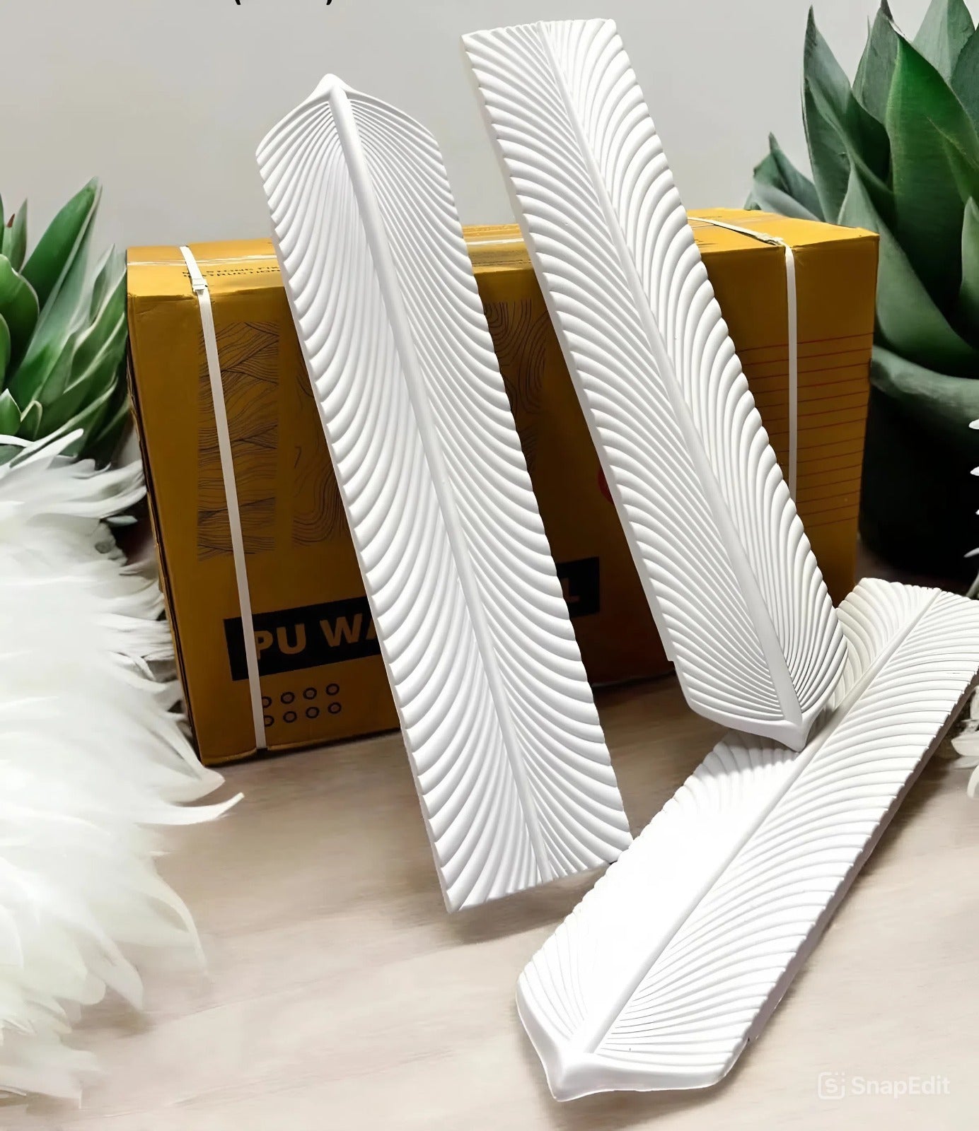 PU Feather Panel (White) Pack Of 5