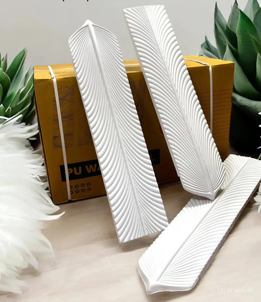 PU Feather Panel (White) Pack Of 5